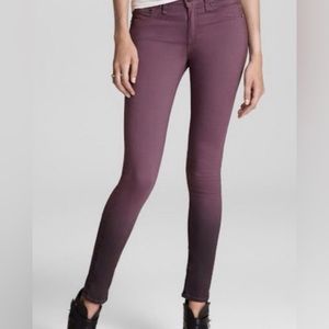 Rag & Bone Jegging Wine Ombre Jean Size 25